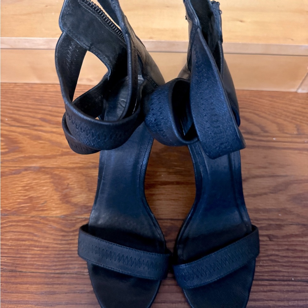 Authentic Black Joie Ankle Zip Heels